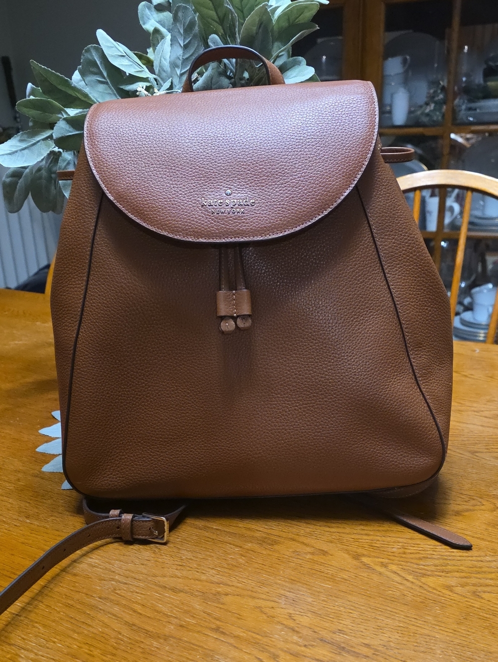 kate spade Brown Pebbled Leather Backpack